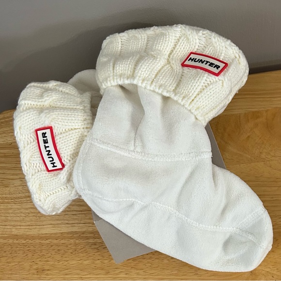 HUNTER Original Short Cable Knit Boot Liner Socks - Picture 3 of 8